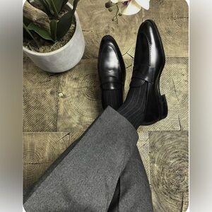 Classic Black Leather Loafers